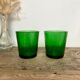 6 verres texturés verts Arcoroc Sierra vintage