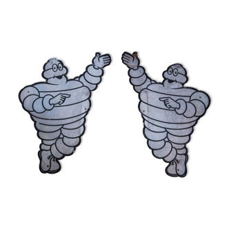 Paire de plaques bibendum Michelin