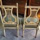 Pair of Louis XVI style chairs from the 18th century with lyre back.