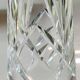 Crystal soliflore vase. Crisscross/leafy patterns. High 24 cm