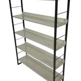 Free stanting Tomado shelving unit in metal and gray - 1960s Dutch Design