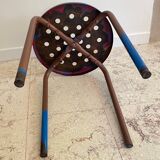 Industrial stool steel patina rusty steel vintage