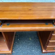 Minister's desk solid wood drawers storage keyboard shelf 140x60 1980