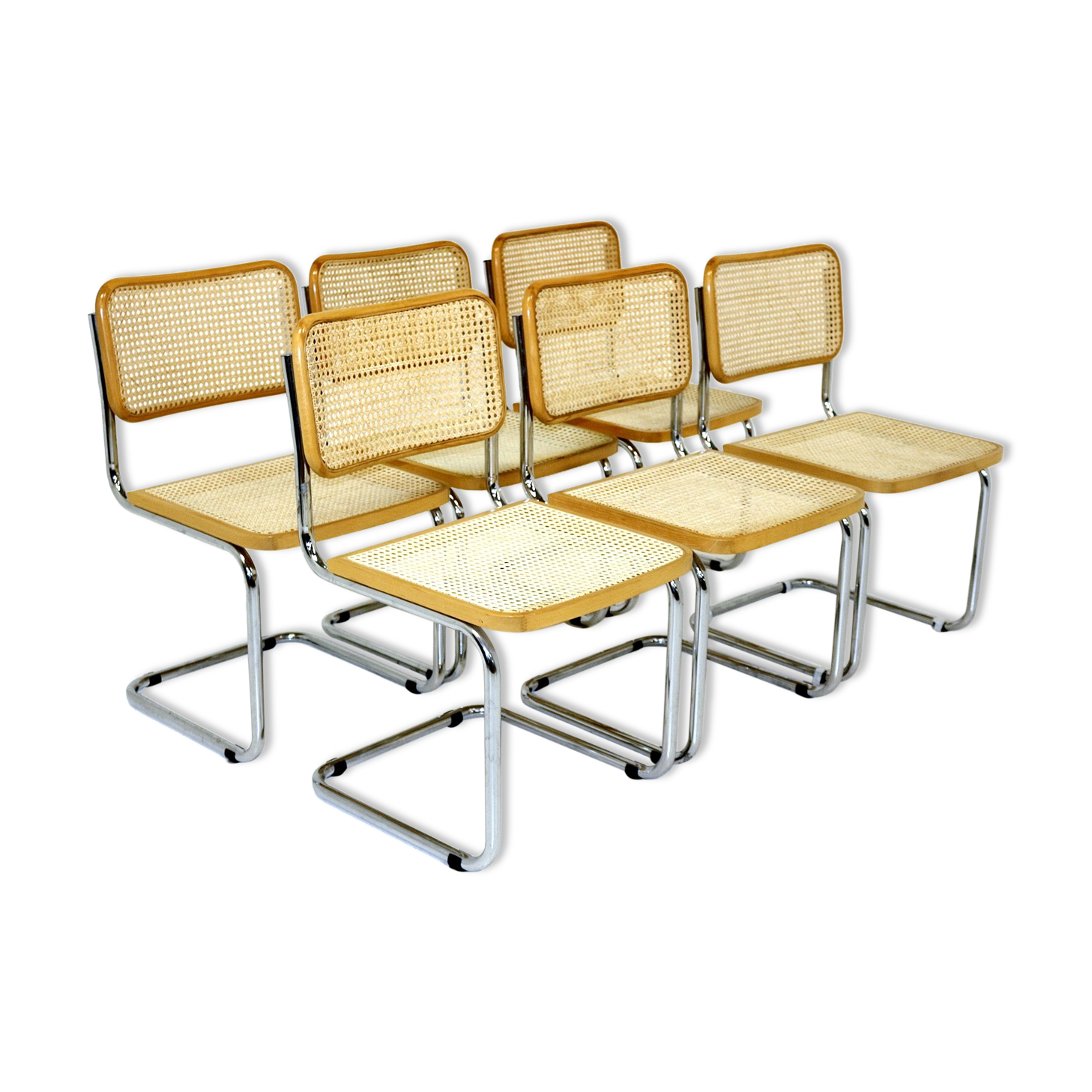 Set of 6 chairs "S32", Marcel Breuer, Italy 1970