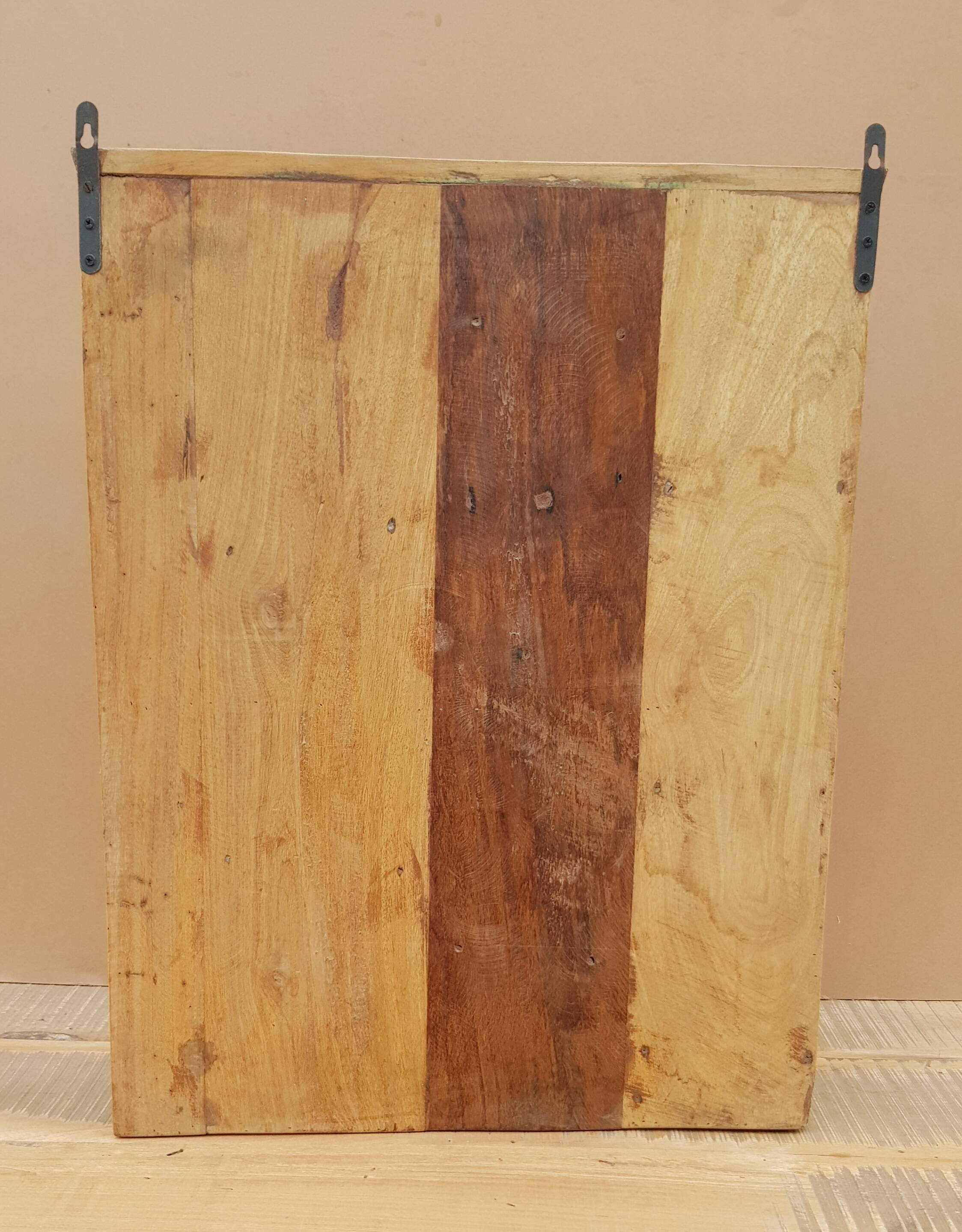 Polychrome teak display case