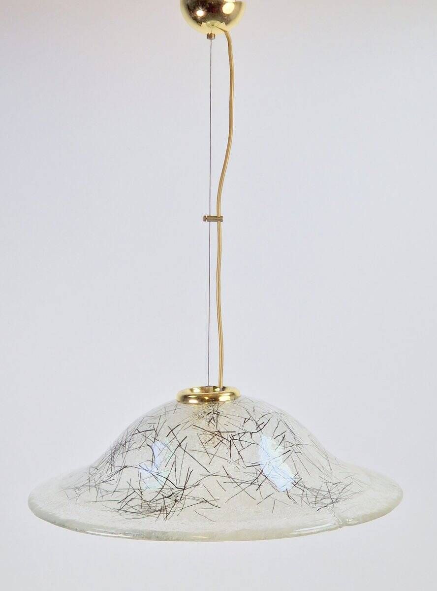 Vintage Murano Glass Pendant Lights from Kaiser-Leuchten, 1960s, Set of 2