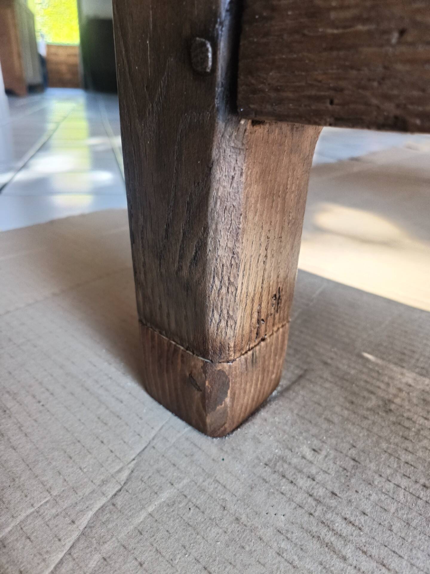 Table de ferme en chêne - Rénovée