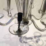 Lustre en verre de murano forme goutte ancien 6 branches vintage