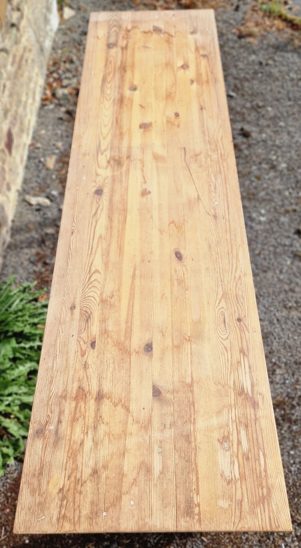 Solid wood console table