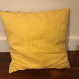 Coussin 1960 vintage orange jaune marron beige