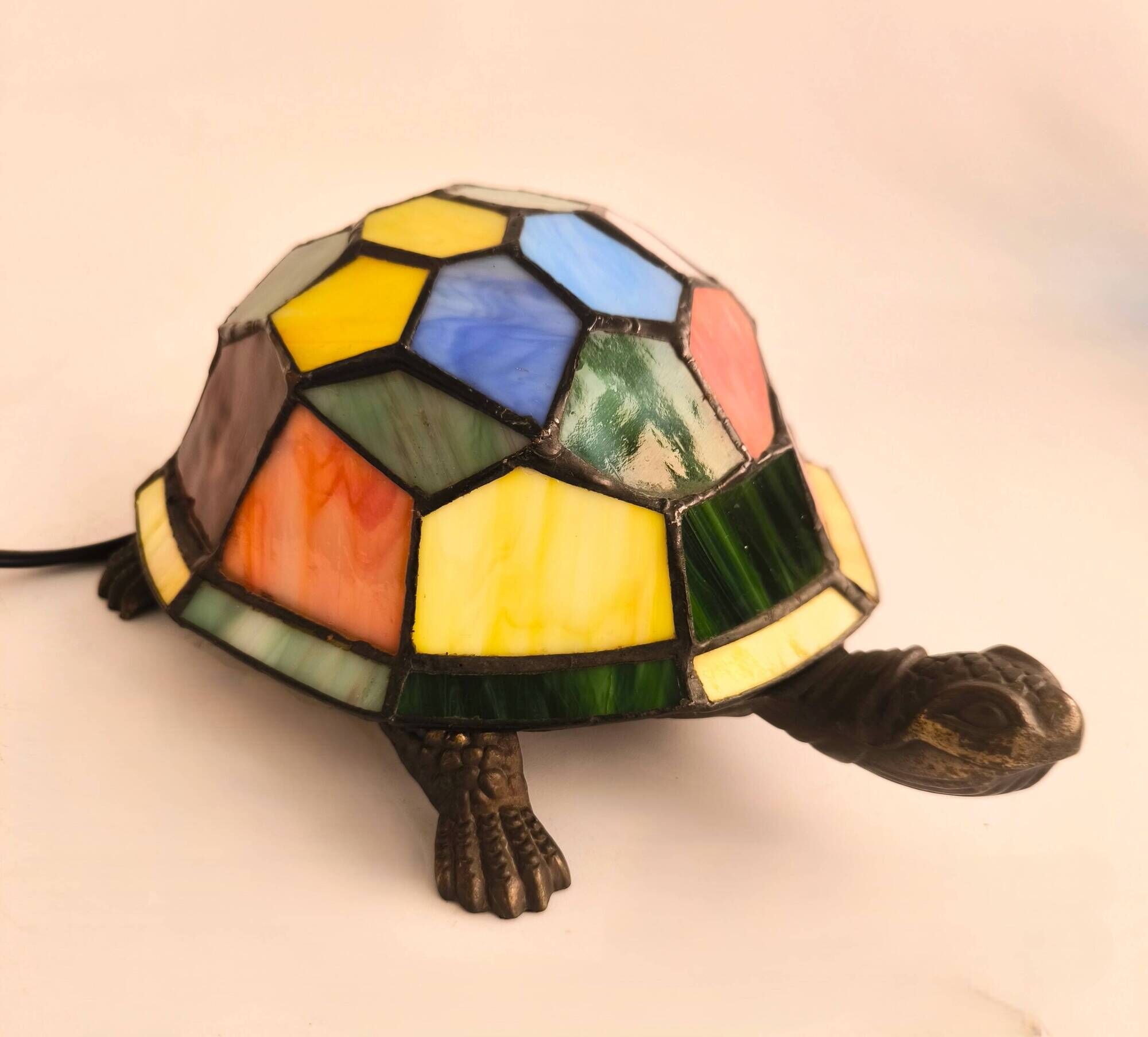 Tiffany Style lamp in the shape of a turtle from the 1980s.