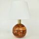 Modernist pine wooden table light, 1970s