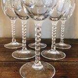6 wine glasses in Cristal d'Arques model Épi Fleury