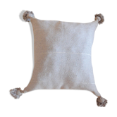 Oreiller pompon marocain gris 48x48cm