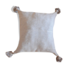 Moroccan pompon pillow grey 48x48cm
