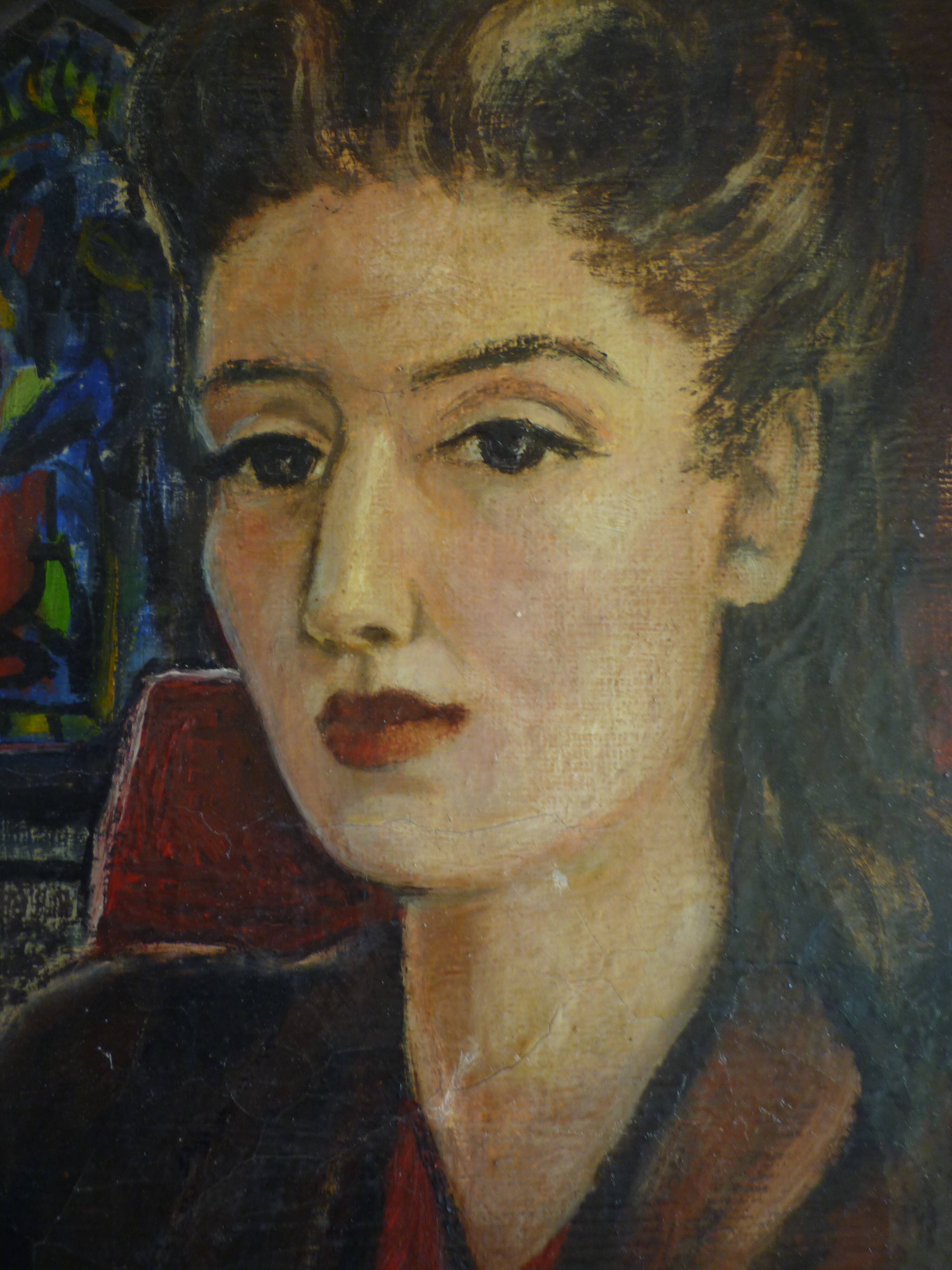 Potrait woman oil on canvas 1946