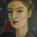 Potrait woman oil on canvas 1946