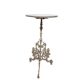 Antique French Cast Iron Side Table with marble top, circa 1890