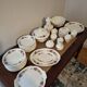 Vintage tableware service in Gien earthenware, "Champs" model with roses – An
