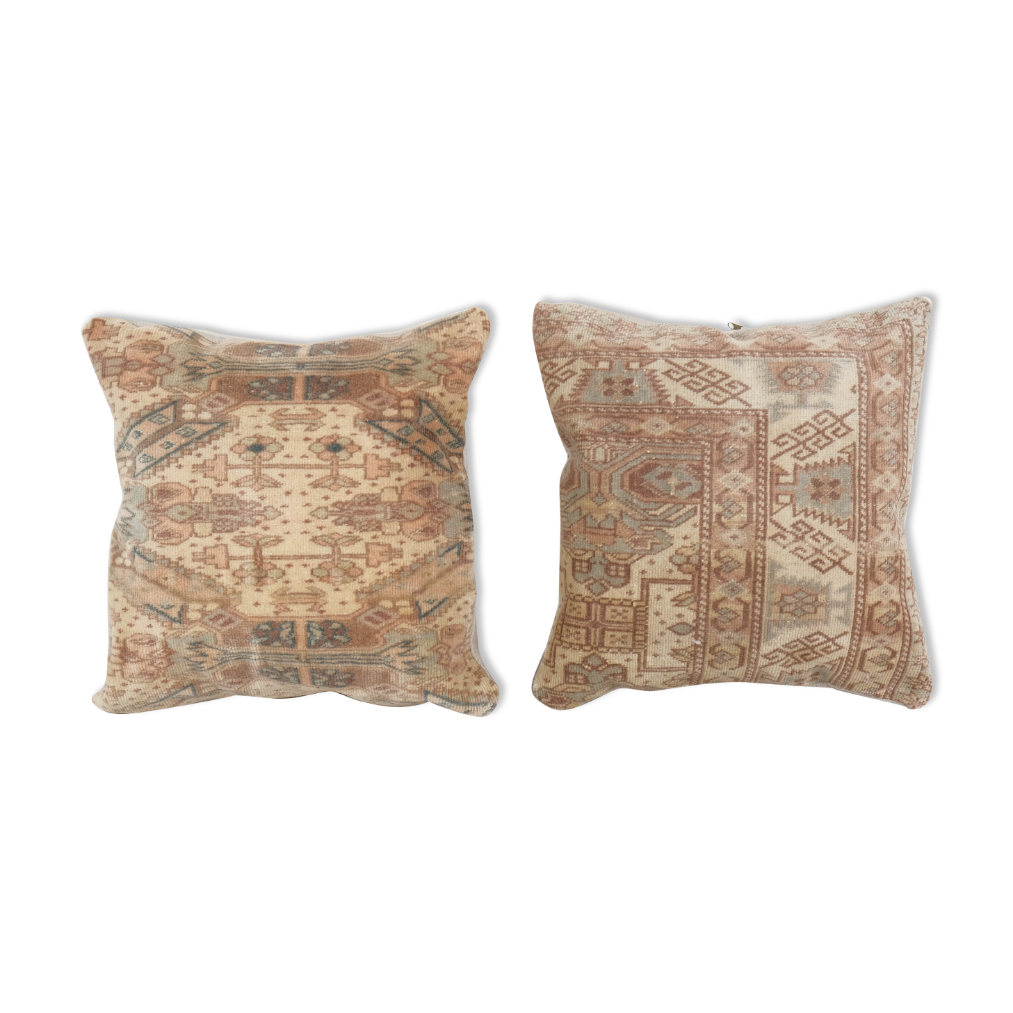 Set of two turkish carpet rug pillow cover