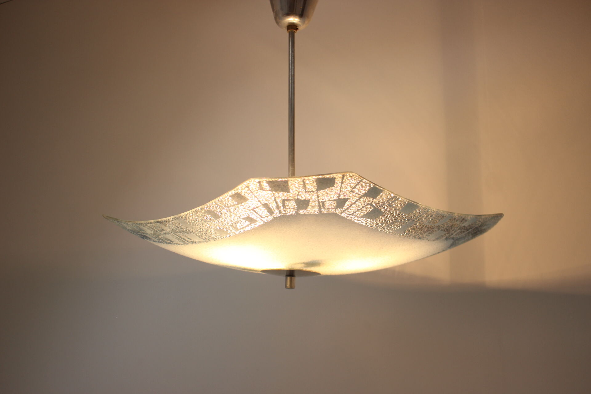 Mid-Century Glass Pendant, 1960's