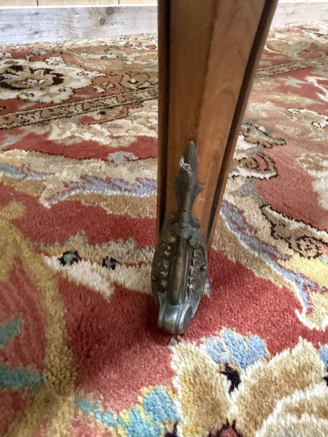 Louis XV style coffee table in cherry wood.