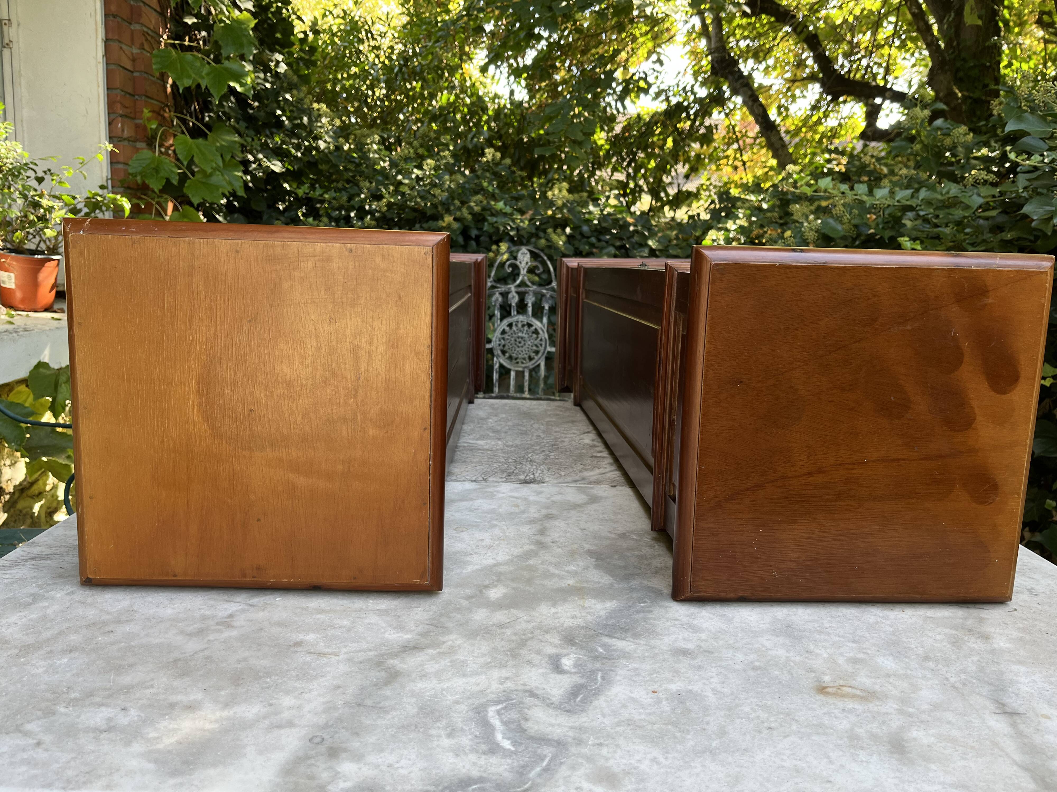 Pair of exotic wood storage columns - China