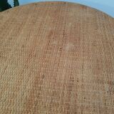 Round rattan side table 60s -70s / vintage