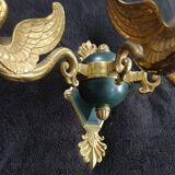Rare wall sconce in bronze, Empire style, swan.