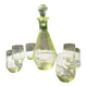 Art Deco liqueur service in opaline