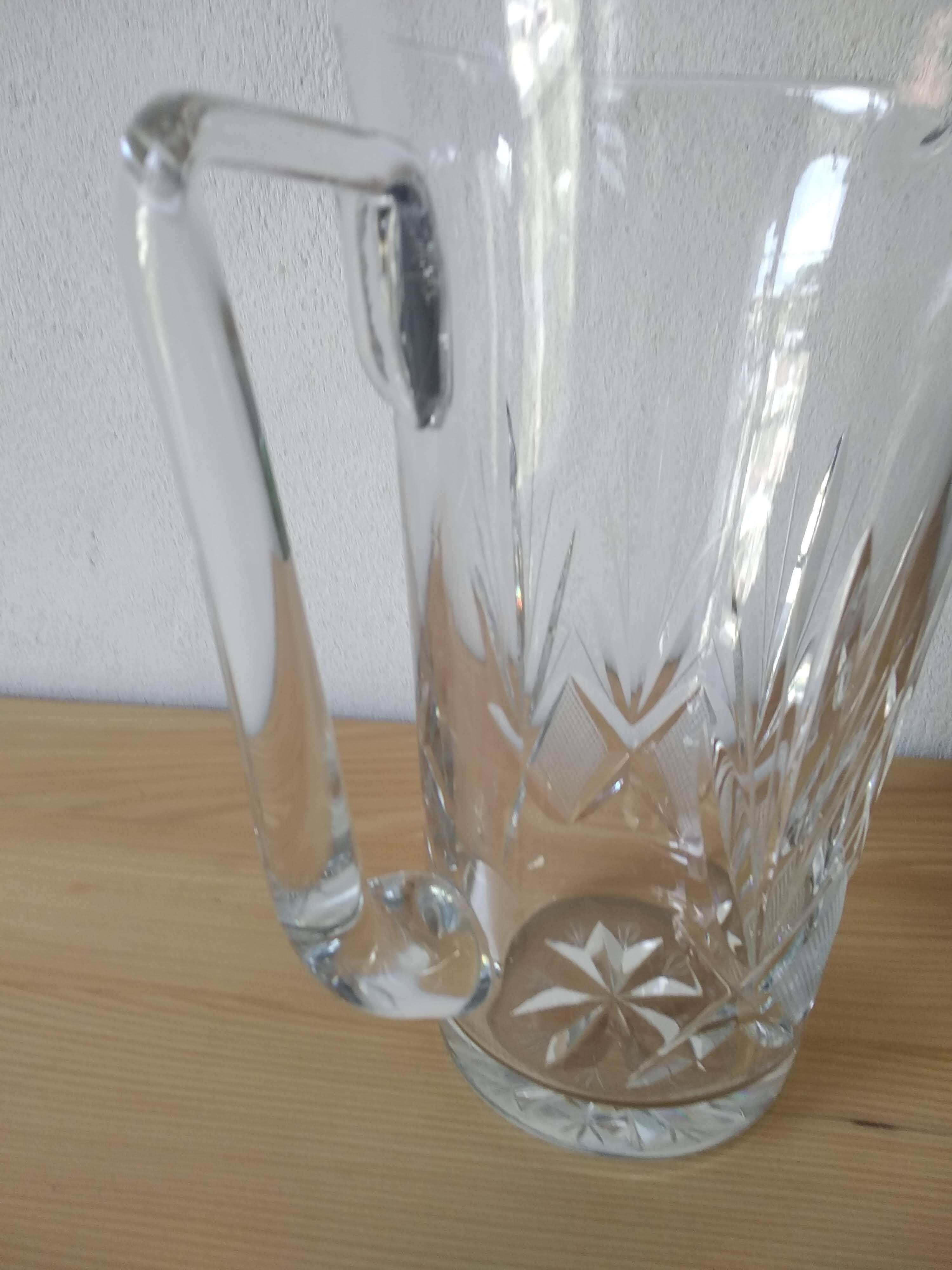 Antique cut crystal water pitcher
