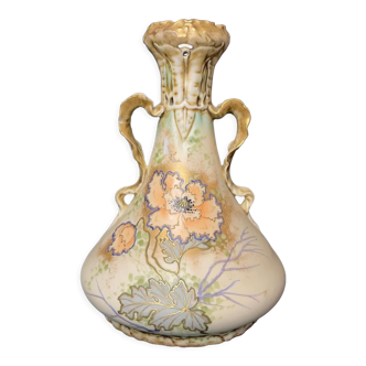 Art nouveau vase en céramique émaillée signée Autriche vers 1900
