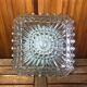 Old molded glass ceiling light + vintage black metal support