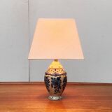 Vintage Dutch Delft blue table lamp by Zenith, Gouda