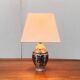 Vintage Dutch Delft blue table lamp by Zenith, Gouda