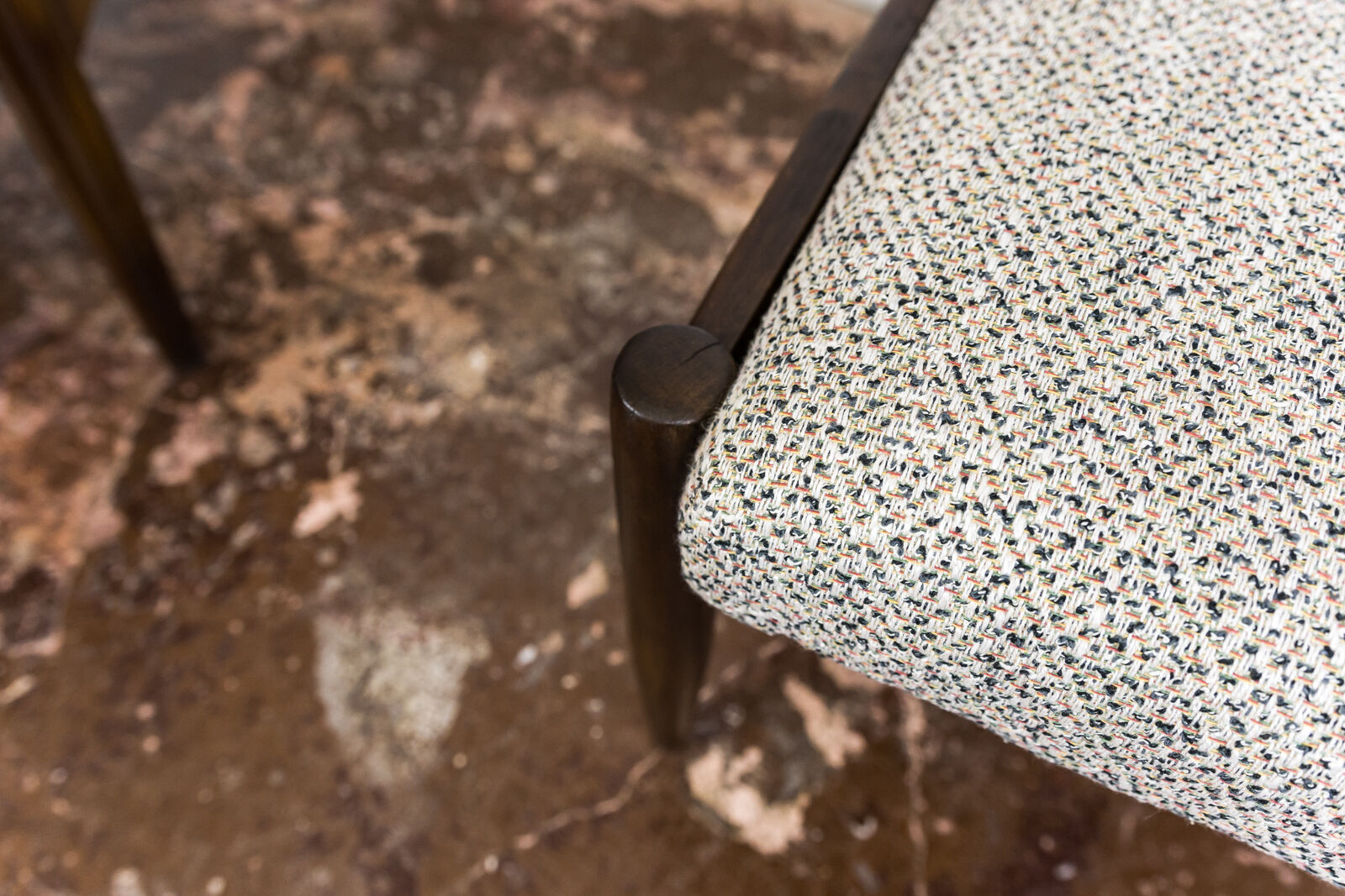 Gfm 64 back armchair with ottoman by edmund homa 1960's