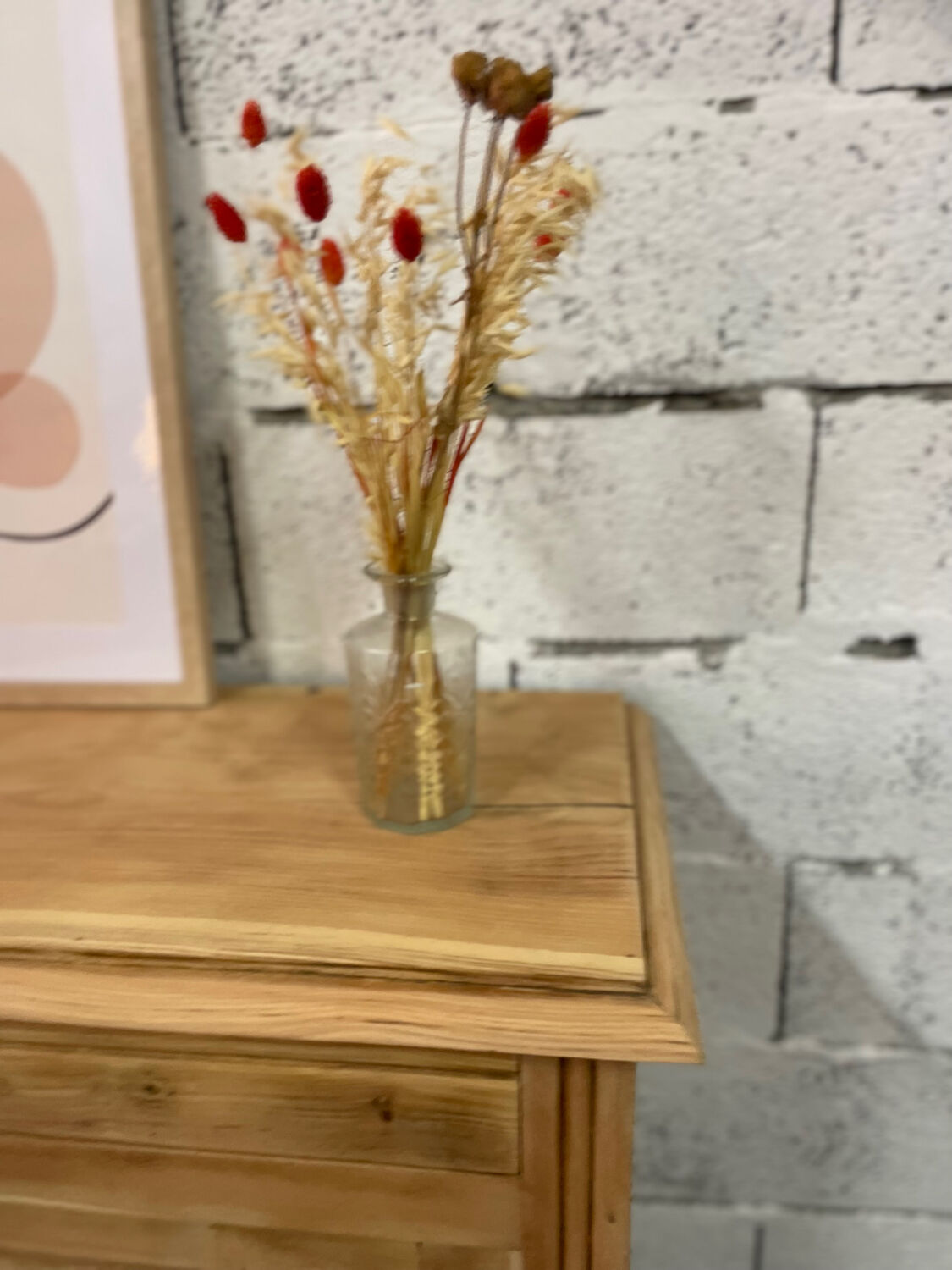 Vintage Parisian buffet in stripped raw wood