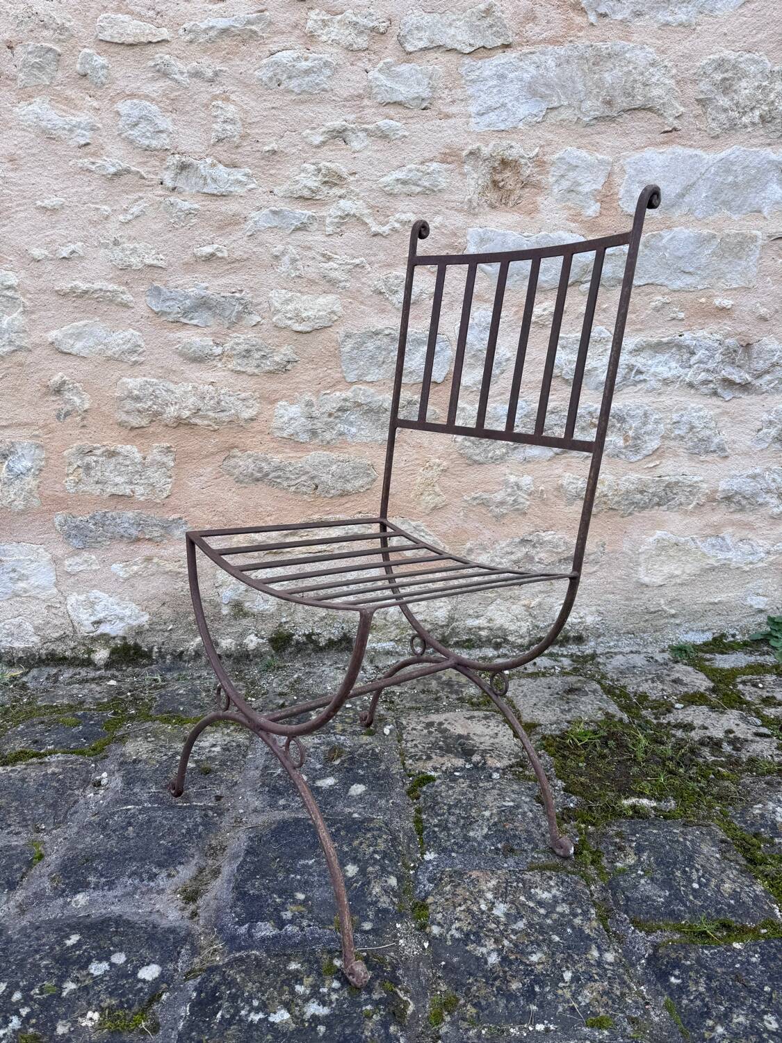 Set of handcrafted wrought iron chairs
