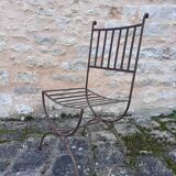 Ensemble de chaises en fer forgées artisanales