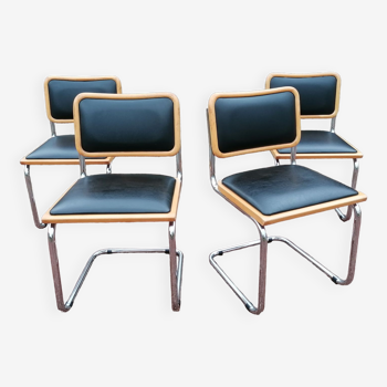 Set of 4 Cesca B32 chairs by Marcel Breuer