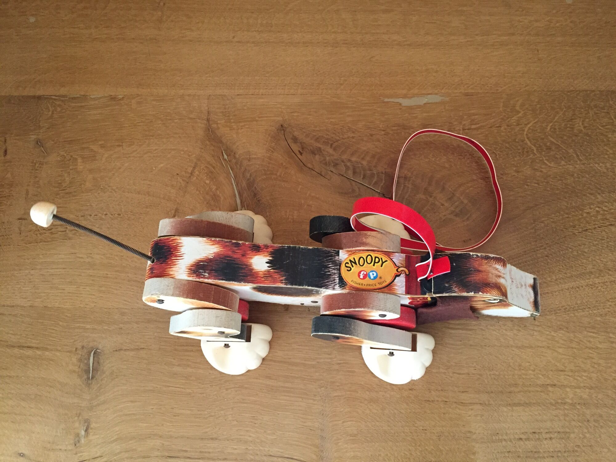 Snoopy Ficher Price wooden dog to shoot