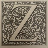 Lithographie gravure alphabet lettre Z de 1897