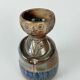 Vintage anthropomorphic stoneware photophore vase in the style of Sébastien Claramunt Pouchain.