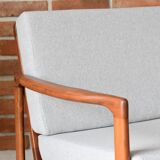 Canapé scandinave deux places, gris clair
