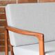 Canapé scandinave deux places, gris clair
