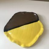 Black and yellow Vallauris plate/saucer