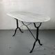 Marble and wrought iron bistro table