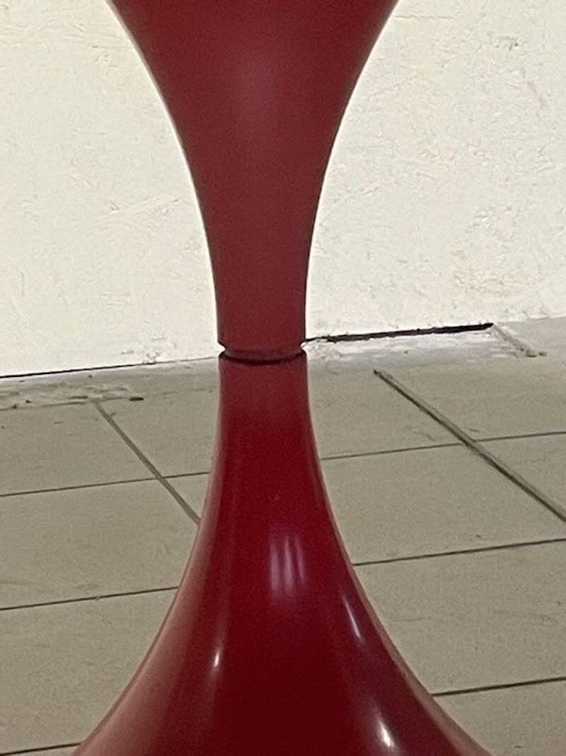 Table à manger en forme de sablier avec base en métal et plateau en marbre, 1960-70