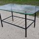 Table de salon métal et verre années 60