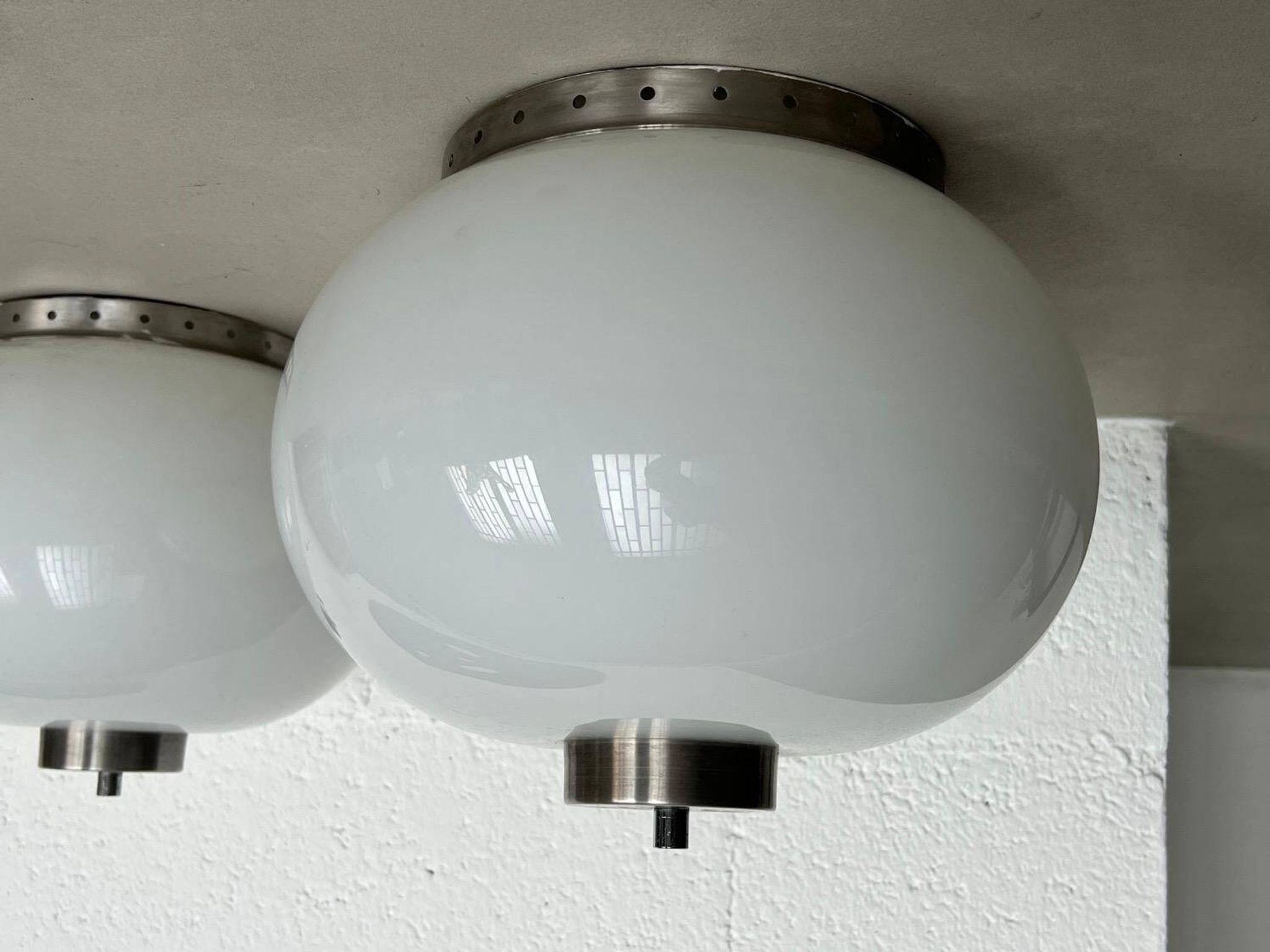 Set of Two Appliques / Ceiling lamps / Bedside table Lamps By Goffredo Reggiani